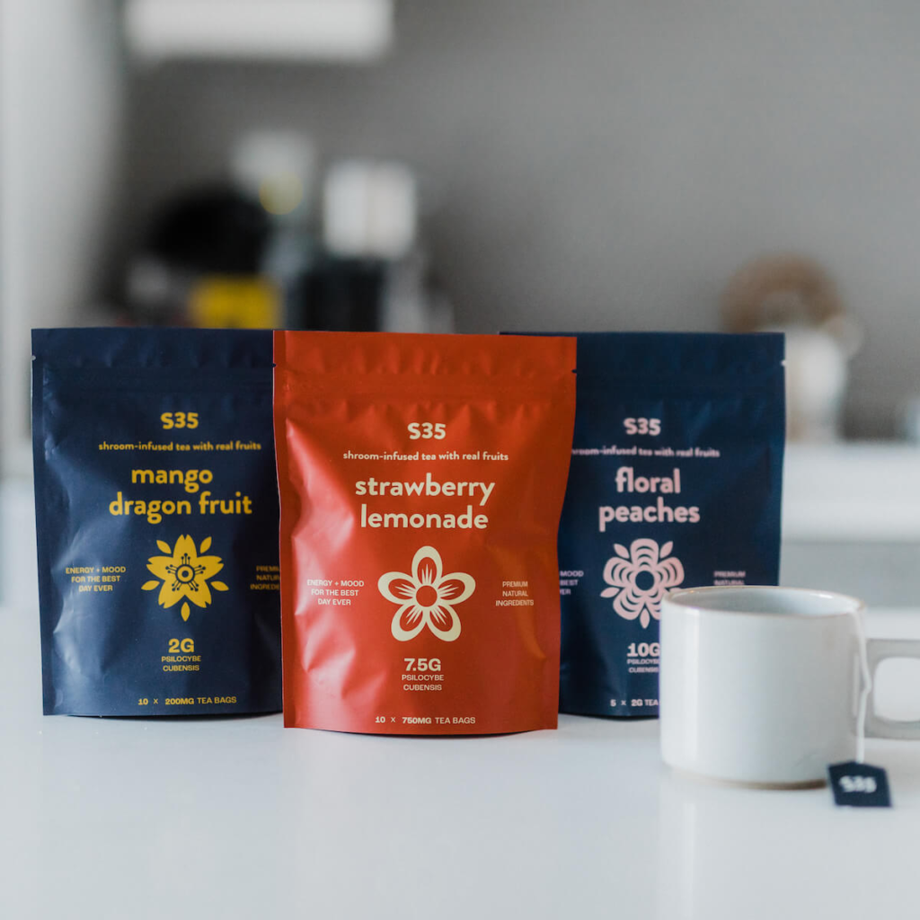 Schedule35 various shroom-flavored teas.