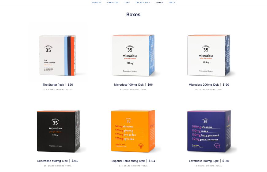 Shrooms microdoses capsules